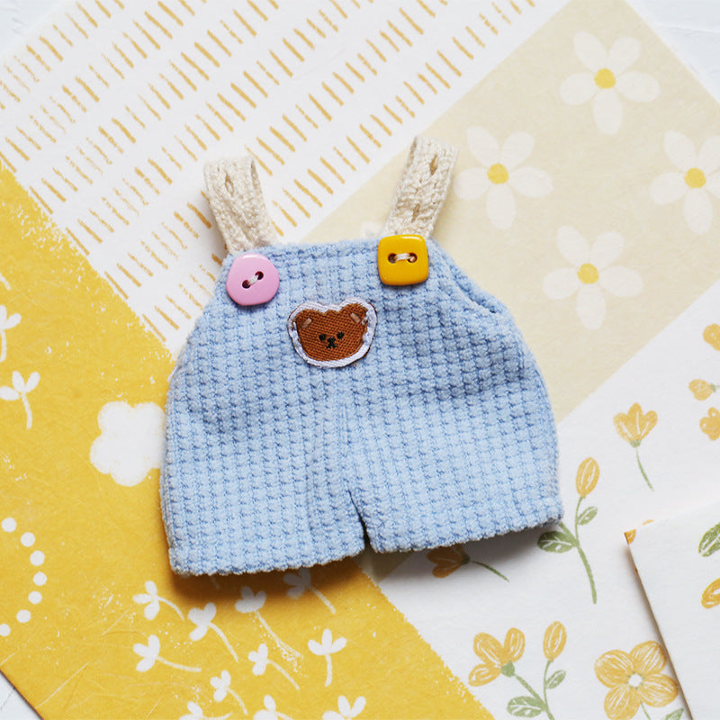 Cute Overalls For 12cm Dolls, Doll Clothes Suitable For 12cm Dolls Accessories, Clothes For Dolls Outfit(NO Doll)