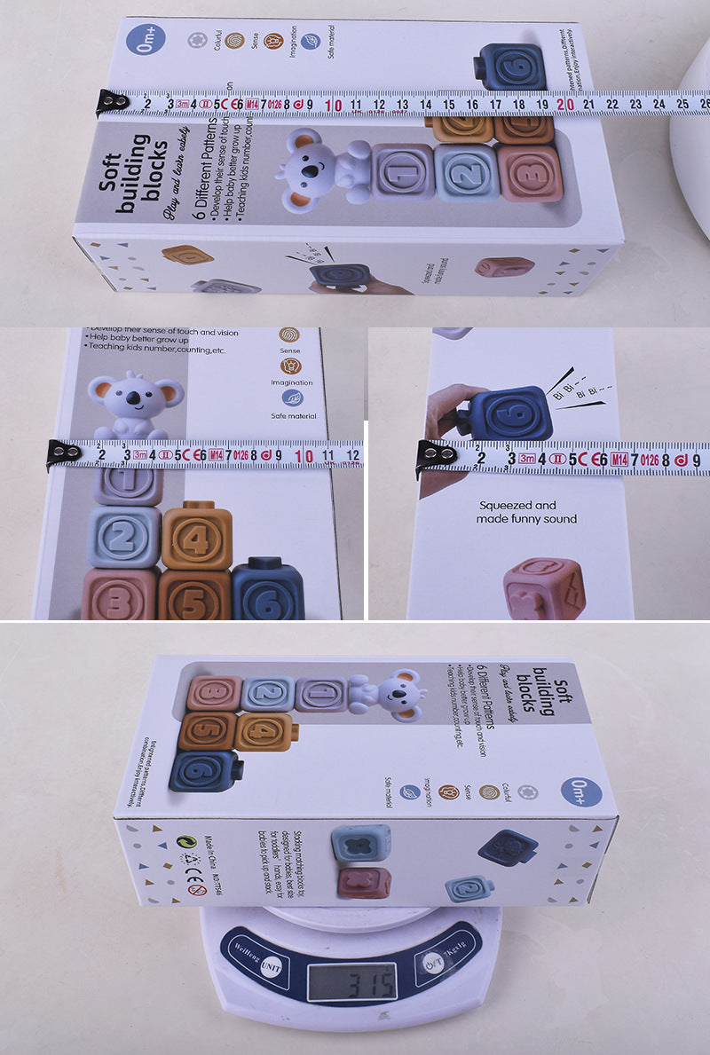Montessori Toys Soft Stacking Building Blocks Rings Balls Sets 3 in 1 Baby Toys Bundle for Babies 6-12 Months Sensory Toys for Toddlers 1-3 Teething Bath Toys for Infants Learning Toy