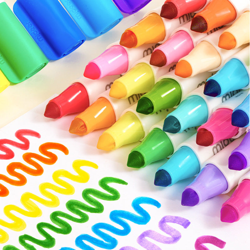MD1549 Ultra-Clean Washable Dual Brush Markers Pens, 36 Coloring Marker Set