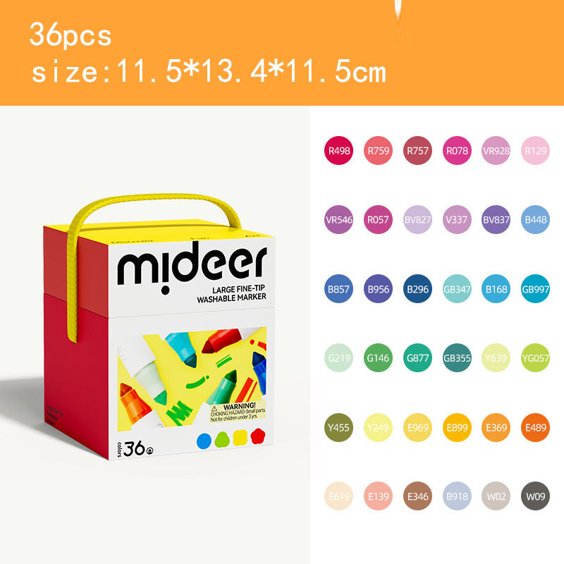 MD1549 Ultra-Clean Washable Dual Brush Markers Pens, 36 Coloring Marker Set