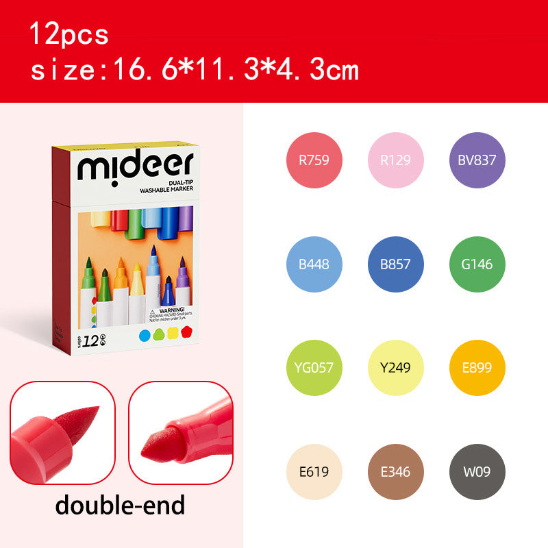 MD1549 Ultra-Clean Washable Dual Brush Markers Pens, 36 Coloring Marker Set