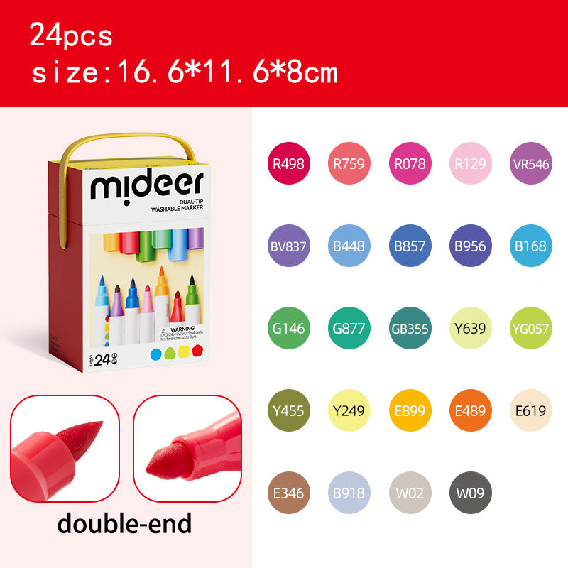 MD1549 Ultra-Clean Washable Dual Brush Markers Pens, 36 Coloring Marker Set