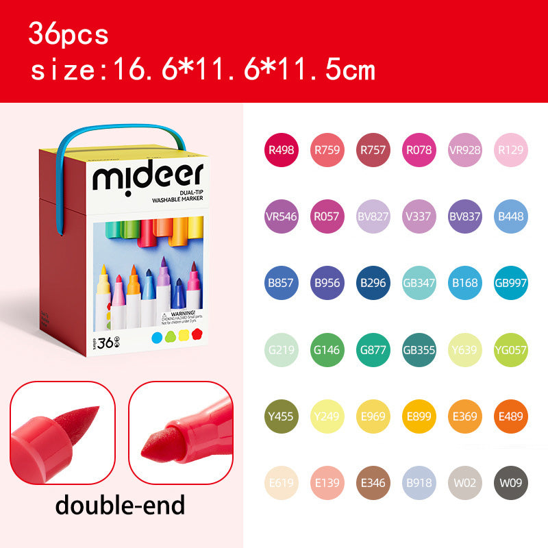 MD1549 Ultra-Clean Washable Dual Brush Markers Pens, 36 Coloring Marker Set