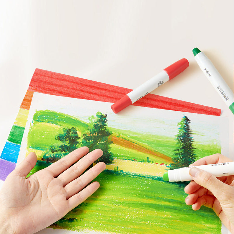 Washable Crayons for Toddlers, 12 Colors Ultra-Silky Washable Crayons, Unbreakable and Easy to Hold, Safe Art Supplies for Kids Ages 1-2 2-4 4-8