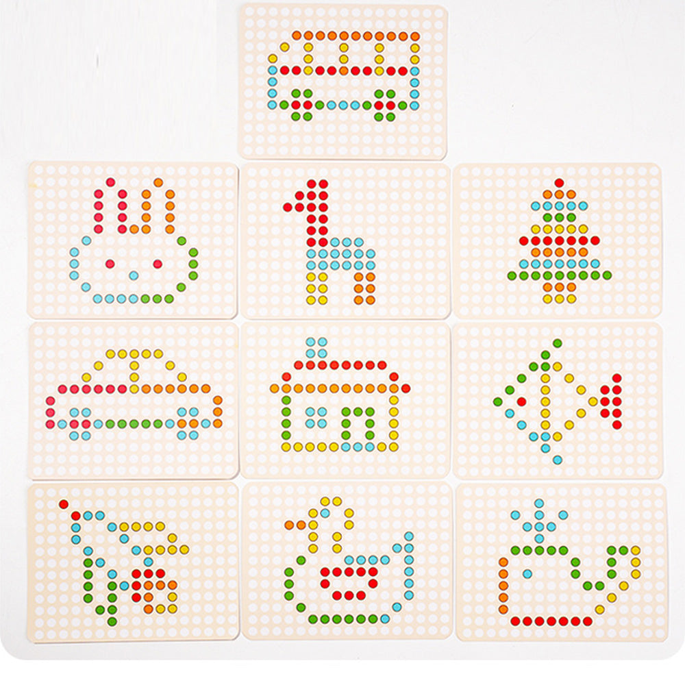 LC-1209 Magnetic Color and Number Maze,Montessori Toy,Wooden Magnet Balls Puzzles,Toddler Busy Board Game