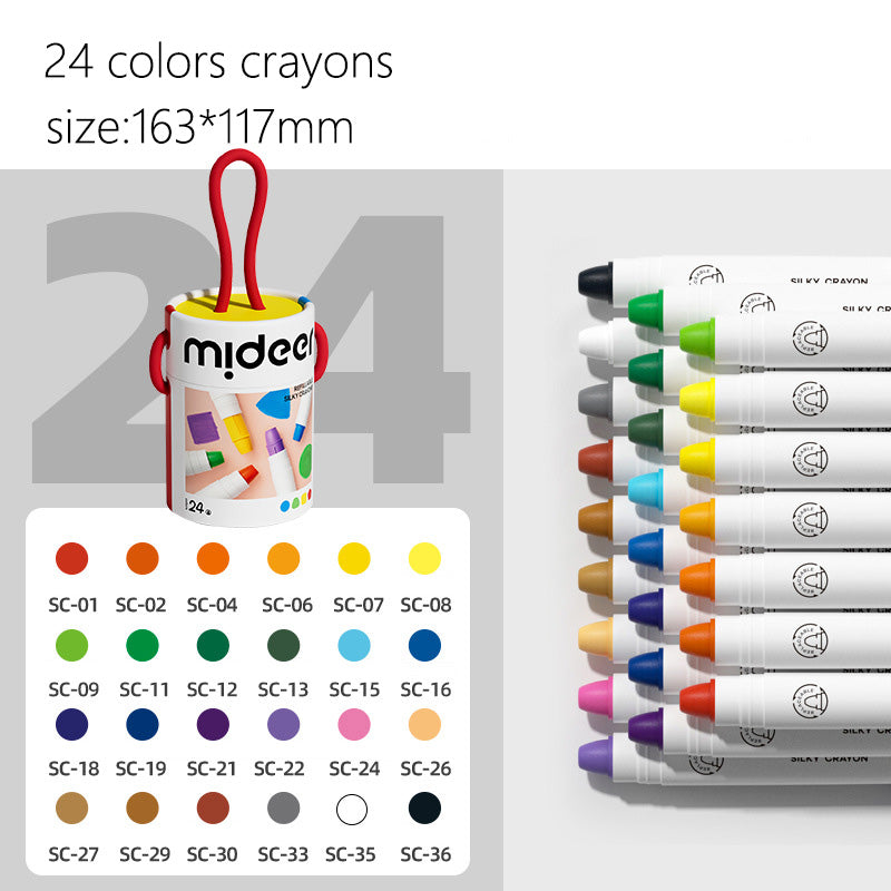 Washable Crayons for Toddlers, 12 Colors Ultra-Silky Washable Crayons, Unbreakable and Easy to Hold, Safe Art Supplies for Kids Ages 1-2 2-4 4-8