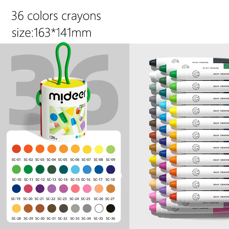 Washable Crayons for Toddlers, 12 Colors Ultra-Silky Washable Crayons, Unbreakable and Easy to Hold, Safe Art Supplies for Kids Ages 1-2 2-4 4-8