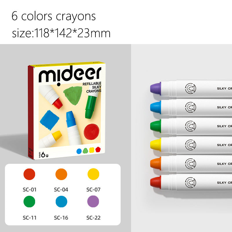 Washable Crayons for Toddlers, 12 Colors Ultra-Silky Washable Crayons, Unbreakable and Easy to Hold, Safe Art Supplies for Kids Ages 1-2 2-4 4-8