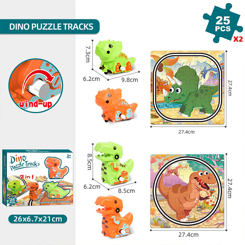 Dino Puzzle Track Set for 2-5 Year Old Boys Birthday Gift