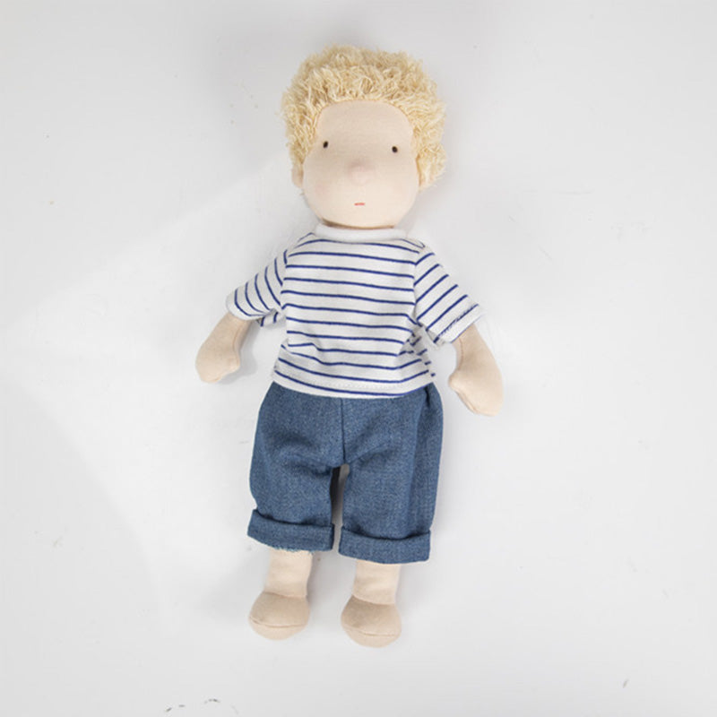 10" Handmade Waldorf Doll , Soft Girl Rag With Cute Stuffed Plush, Ideal First for Babies & Toddlers