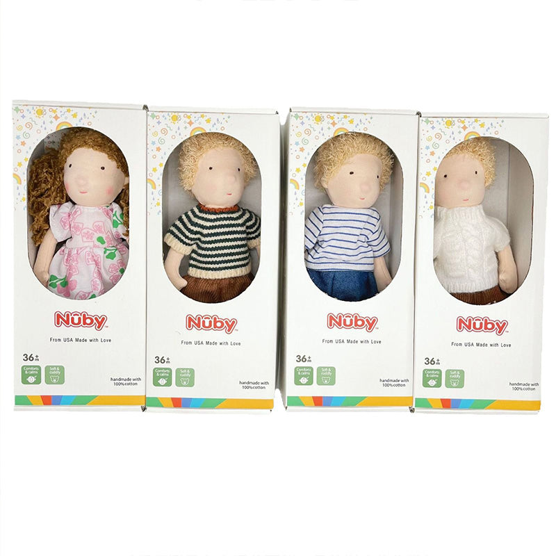 10" Handmade Waldorf Doll , Soft Girl Rag With Cute Stuffed Plush, Ideal First for Babies & Toddlers