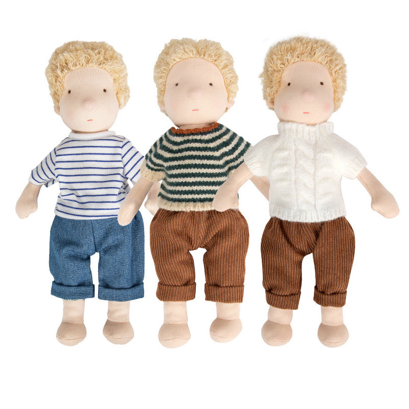 10" Handmade Waldorf Doll , Soft Girl Rag With Cute Stuffed Plush, Ideal First for Babies & Toddlers