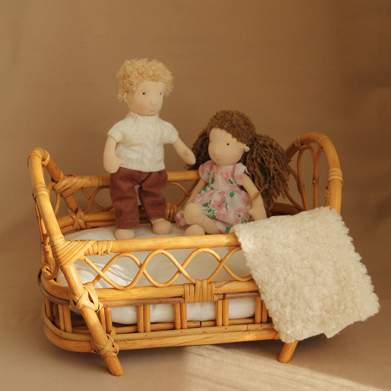 10" Handmade Waldorf Doll , Soft Girl Rag With Cute Stuffed Plush, Ideal First for Babies & Toddlers