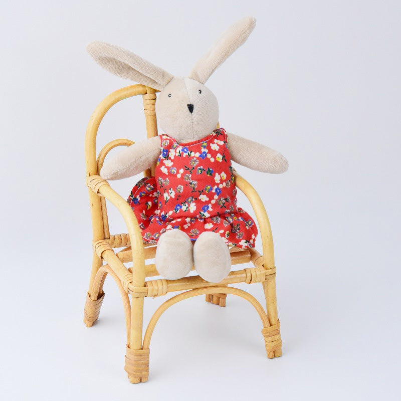10“ Bunny Toys for Kids, Easter Bunny, Hand Made Rabbit Family Dolls with Removable Clothes, Suitable for Infants, Boys and Girls, Dollhouse People, Easter Basket Essentials