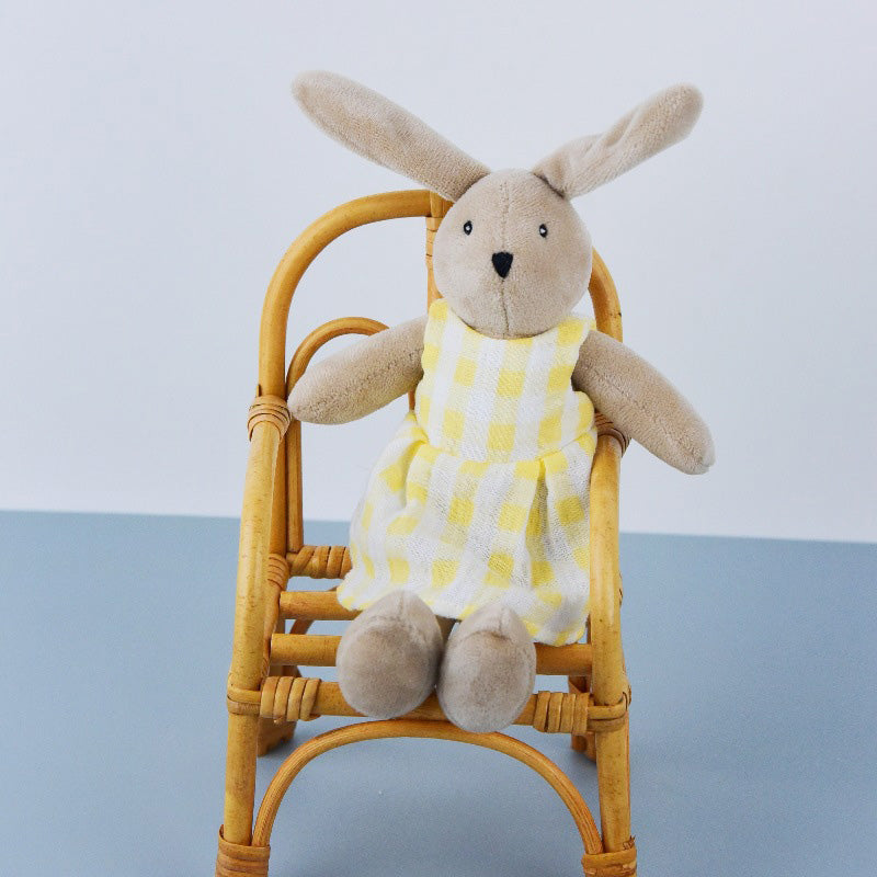 10“ Bunny Toys for Kids, Easter Bunny, Hand Made Rabbit Family Dolls with Removable Clothes, Suitable for Infants, Boys and Girls, Dollhouse People, Easter Basket Essentials