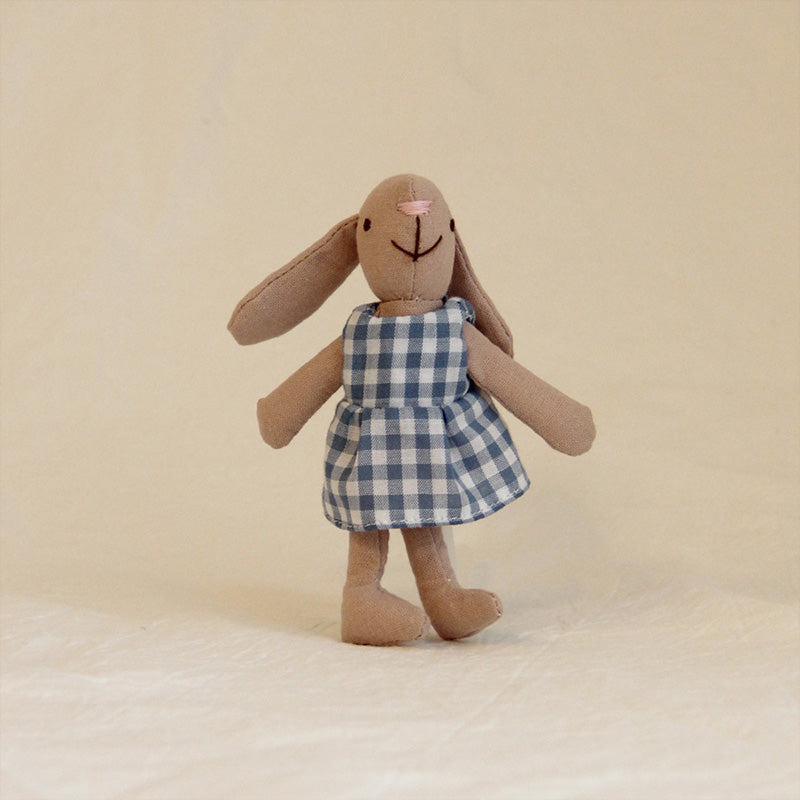F-D004 Bunny Toys for Kids, Easter Bunny, Hand Made Rabbit Family Dolls with Removable Clothes, Suitable for Infants, Boys and Girls, Dollhouse People, Easter Basket Essentials