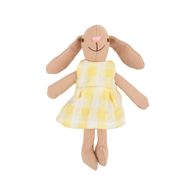 F-D004 Bunny Toys for Kids, Easter Bunny, 100% Hand Made Rabbit Family Dolls with Removable Clothes