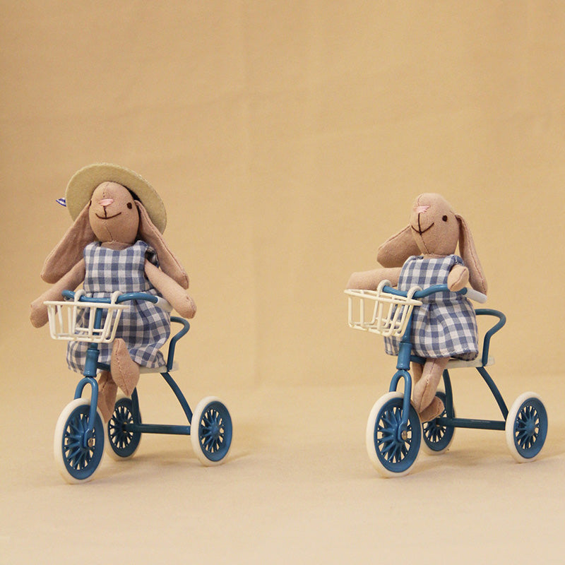 F-D004 Bunny Toys for Kids, Easter Bunny, Hand Made Rabbit Family Dolls with Removable Clothes, Suitable for Infants, Boys and Girls, Dollhouse People, Easter Basket Essentials