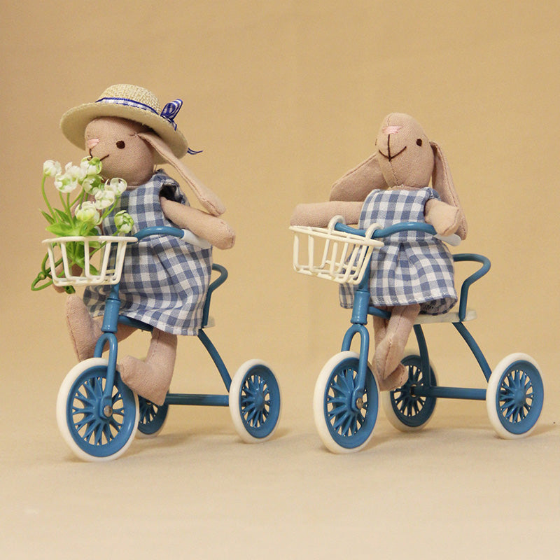 F-D004 Bunny Toys for Kids, Easter Bunny, Hand Made Rabbit Family Dolls with Removable Clothes, Suitable for Infants, Boys and Girls, Dollhouse People, Easter Basket Essentials
