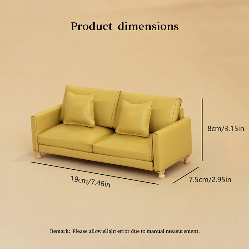 Modern Dollhouse Furniture on 1/10 Scale, Miniature Couch for Dollhouse Living Room