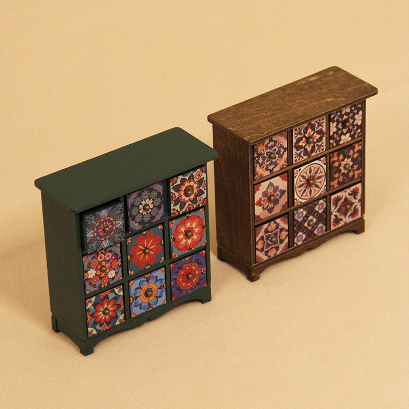 1:12 Doll House 3 Layer Drawer Cabinet, Mini Furniture Wooden Doll House Decoration Accessories Wardrobe Clothing Organizer Doll Wardrobe Dollhouse Closet Furniture Accessories