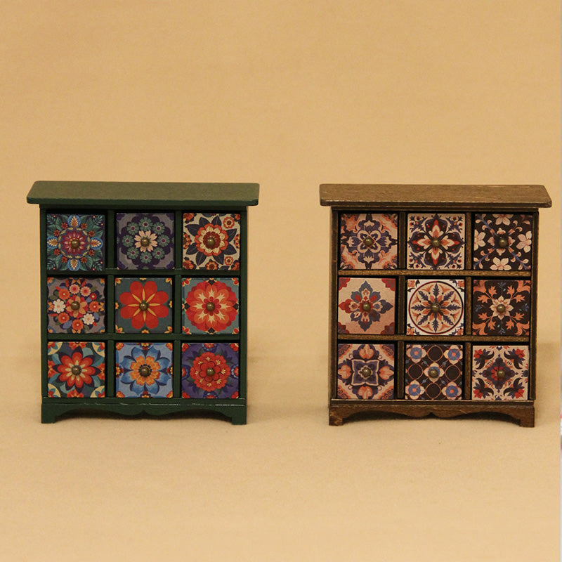 1:12 Doll House 3 Layer Drawer Cabinet, Mini Furniture Wooden Doll House Decoration Accessories Wardrobe Clothing Organizer Doll Wardrobe Dollhouse Closet Furniture Accessories