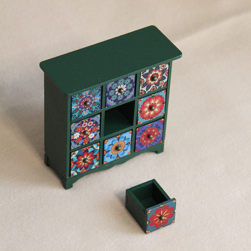 1:12 Doll House 3 Layer Drawer Cabinet, Mini Furniture Wooden Doll House Decoration Accessories Wardrobe Clothing Organizer Doll Wardrobe Dollhouse Closet Furniture Accessories
