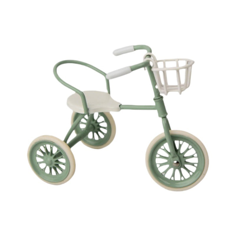 High Quality Dolls House Red Bike Child's Tricycle Miniature 1:12 Nursery Toy Shop Accessory