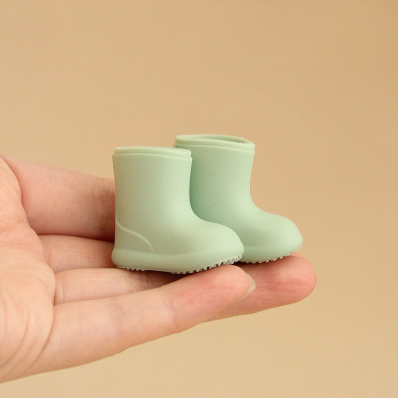 Miniature Rain Boots Dollhouse Accessories Mini Rain Boots for Kids Pretend Play Small Rain Shoe Fairy Garden Mini House Decoration