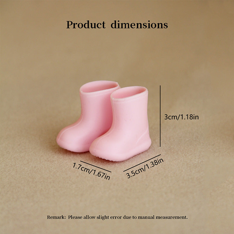 Miniature Rain Boots Dollhouse Accessories Mini Rain Boots for Kids Pretend Play Small Rain Shoe Fairy Garden Mini House Decoration