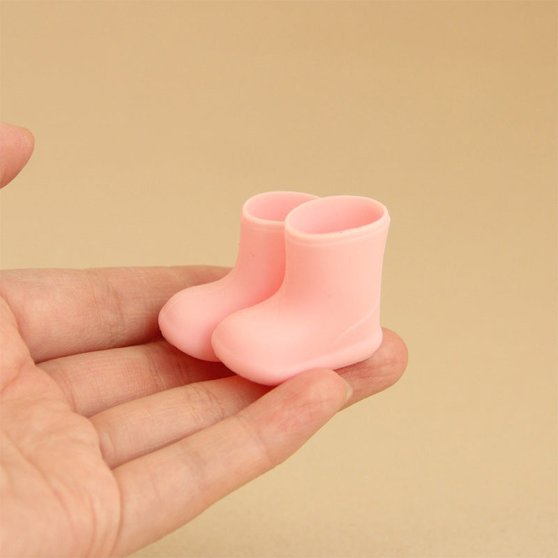 Miniature Rain Boots Dollhouse Accessories Mini Rain Boots for Kids Pretend Play Small Rain Shoe Fairy Garden Mini House Decoration