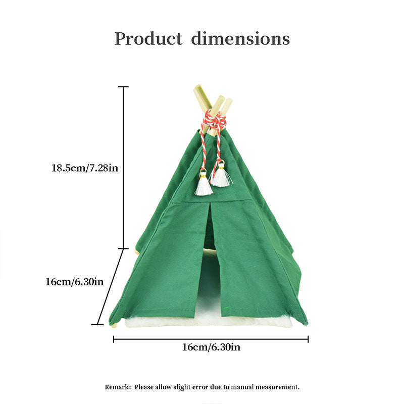Dollhouse Miniature Tent With Mat Camping Tent Props for Miniature Decor