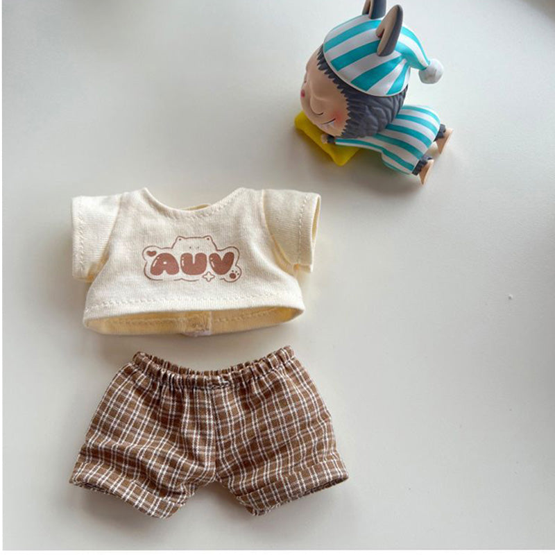 Clothes for Labubu Doll, Cute Hat & Outfit Set for Labubu 17cm Dolls, Adorable Dress-Up Accessories for Labubu Doll,No Doll