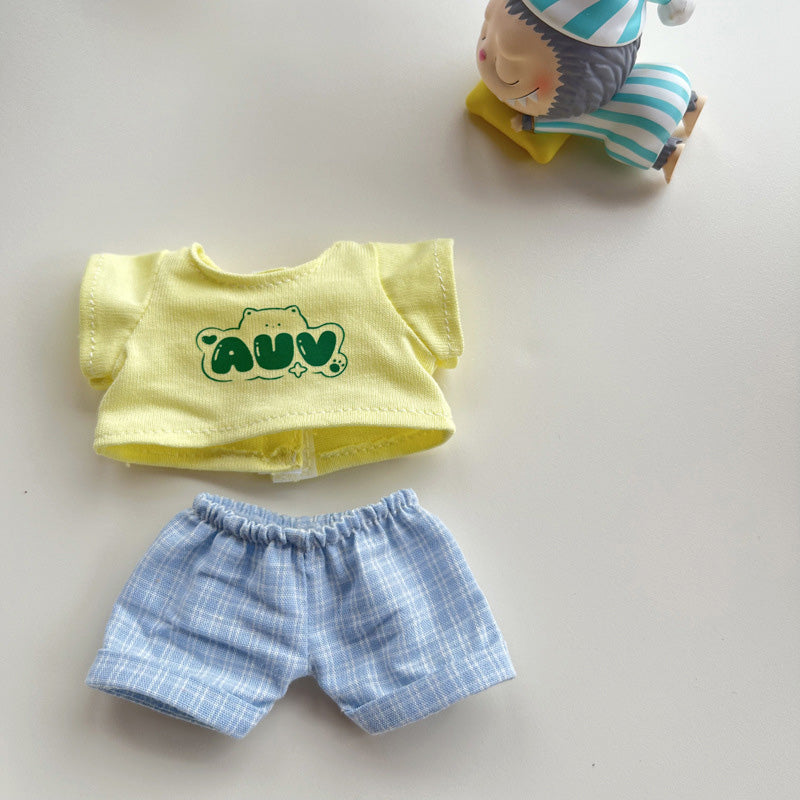 Clothes for Labubu Doll, Cute Hat & Outfit Set for Labubu 17cm Dolls, Adorable Dress-Up Accessories for Labubu Doll,No Doll