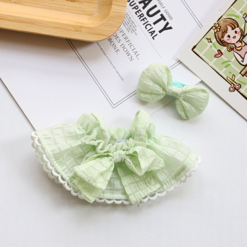 Clothes for Labubu Doll, Cute Hat & Outfit Set for Labubu 17cm Dolls, Adorable Dress-Up Accessories for Labubu Doll,No Doll