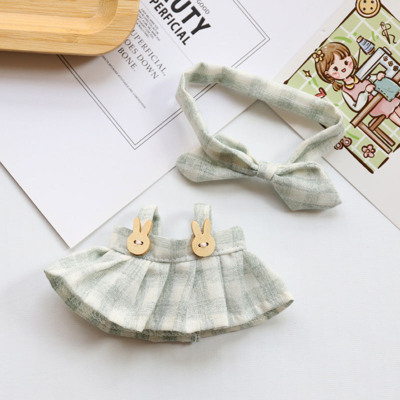 Clothes for Labubu Doll, Cute Hat & Outfit Set for Labubu 17cm Dolls, Adorable Dress-Up Accessories for Labubu Doll,No Doll