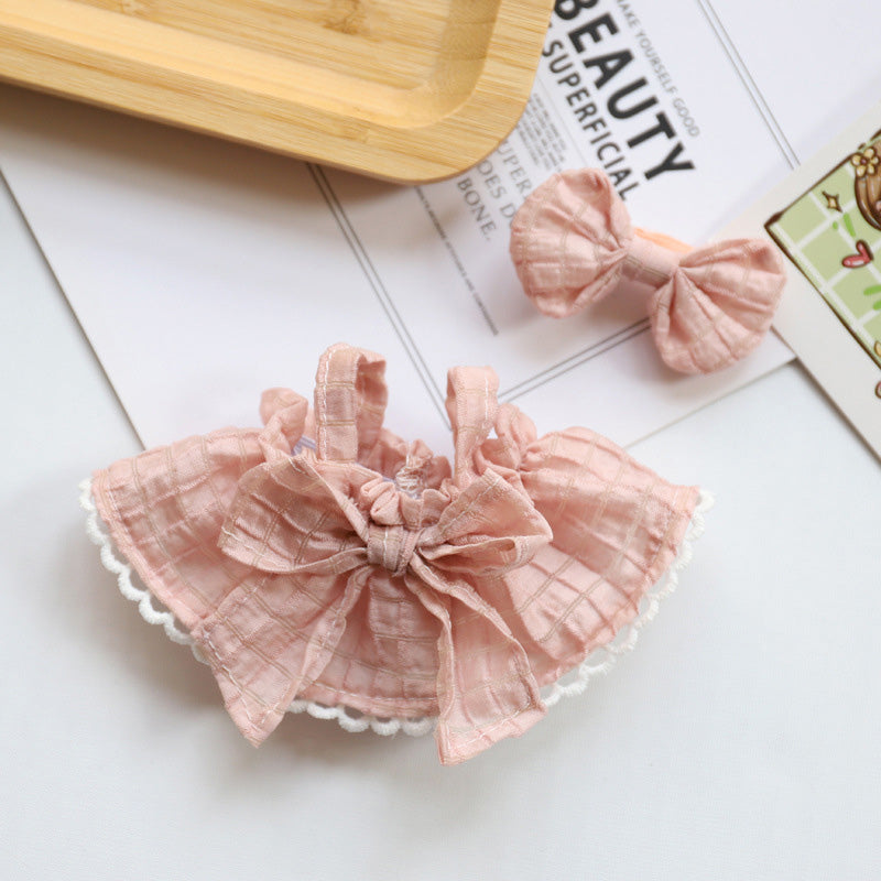 Clothes for Labubu Doll, Cute Hat & Outfit Set for Labubu 17cm Dolls, Adorable Dress-Up Accessories for Labubu Doll,No Doll