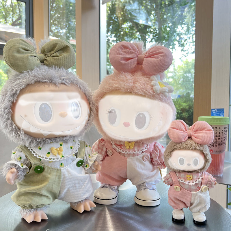 Doll Clothes Luxury Chic Style Set for Labubu Dolls, High-End Fashion 17cm Dolls And 38cm Dolls Accessories Premium with Labubu, Outfit Accessories No Doll