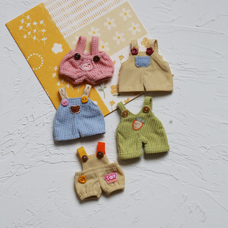 Cute Overalls For 12cm Dolls, Doll Clothes Suitable For 12cm Dolls Accessories, Clothes For Dolls Outfit(NO Doll)