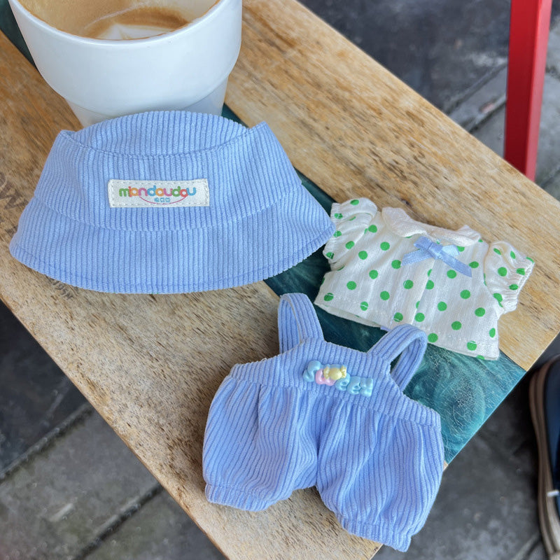 Clothes for Labubu Doll, Cute Hat & Outfit Set for Labubu 17cm Dolls, Adorable Dress-Up Accessories for Labubu Doll