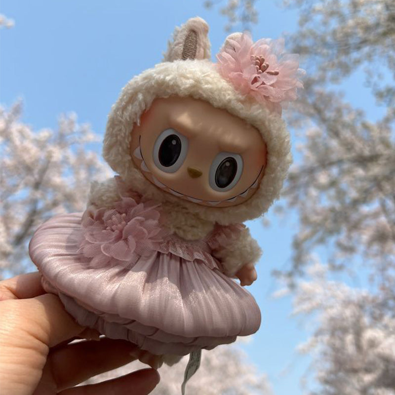 Designed for Labubu Clothes, Adorable Chic Dress Set for 17cm Labubu Dolls, Doll Clothes for Labubu Accessories (NO Doll)