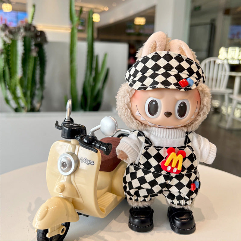 Designed for Labubu Clothes, Adorable Chic Dress Set for 17cm Labubu Dolls, Doll Clothes for Labubu Accessories (NO Doll)
