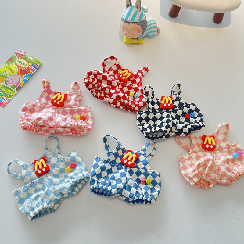 Designed for Labubu Clothes, Adorable Chic Dress Set for 17cm Labubu Dolls, Doll Clothes for Labubu Accessories (NO Doll)
