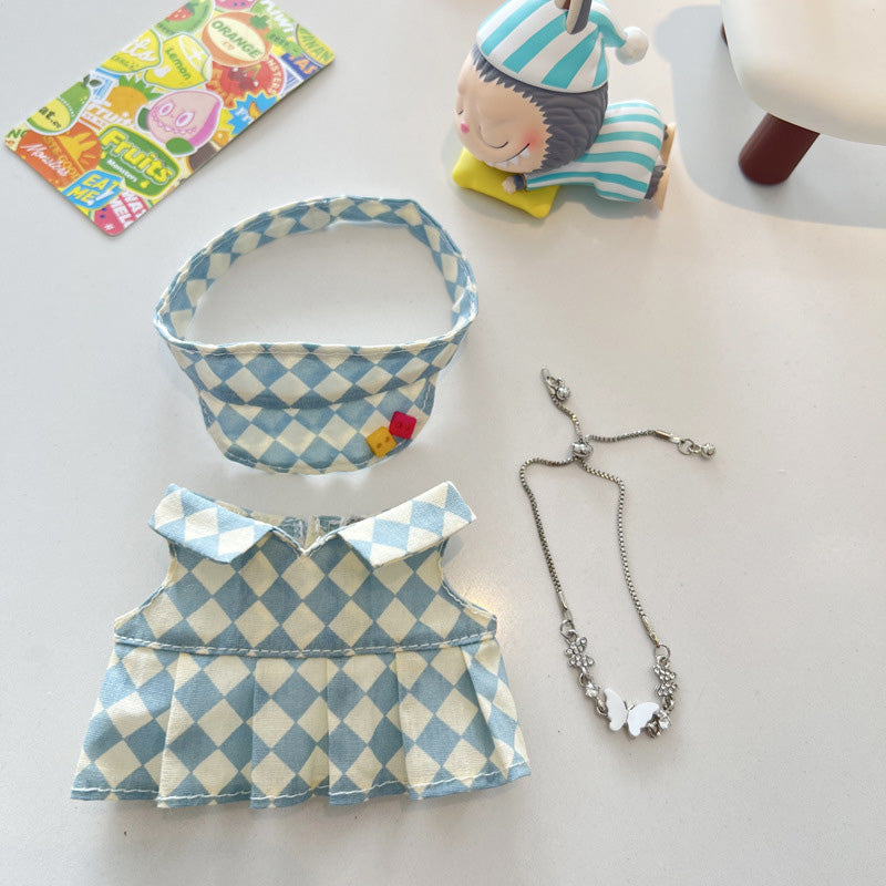 Designed for Labubu Clothes, Adorable Chic Dress Set for 17cm Labubu Dolls, Doll Clothes for Labubu Accessories (NO Doll)