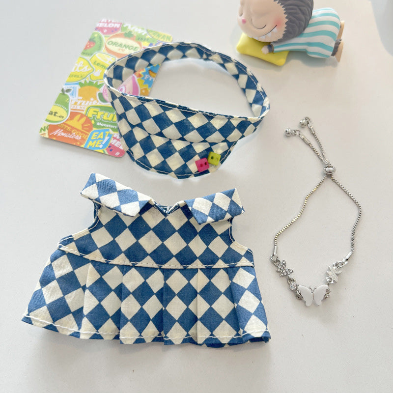 Designed for Labubu Clothes, Adorable Chic Dress Set for 17cm Labubu Dolls, Doll Clothes for Labubu Accessories (NO Doll)