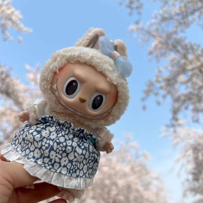 Designed for Labubu Clothes, Adorable Chic Dress Set for 17cm Labubu Dolls, Doll Clothes for Labubu Accessories (NO Doll)