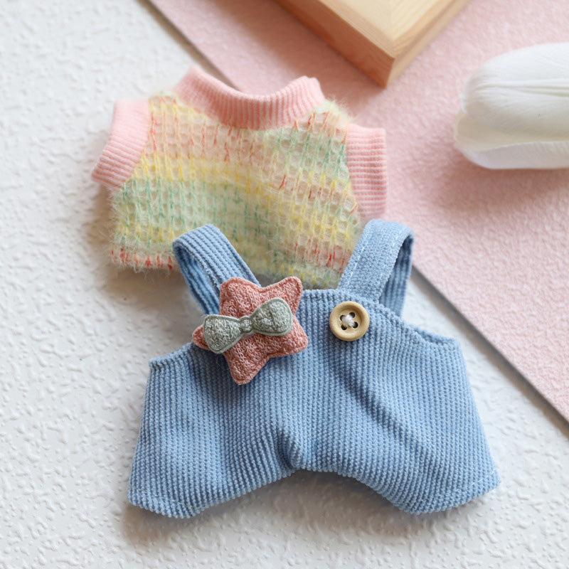 Designed for Labubu Clothes, Adorable Chic Dress Set for 17cm Labubu Dolls, Doll Clothes for Labubu Accessories (NO Doll)