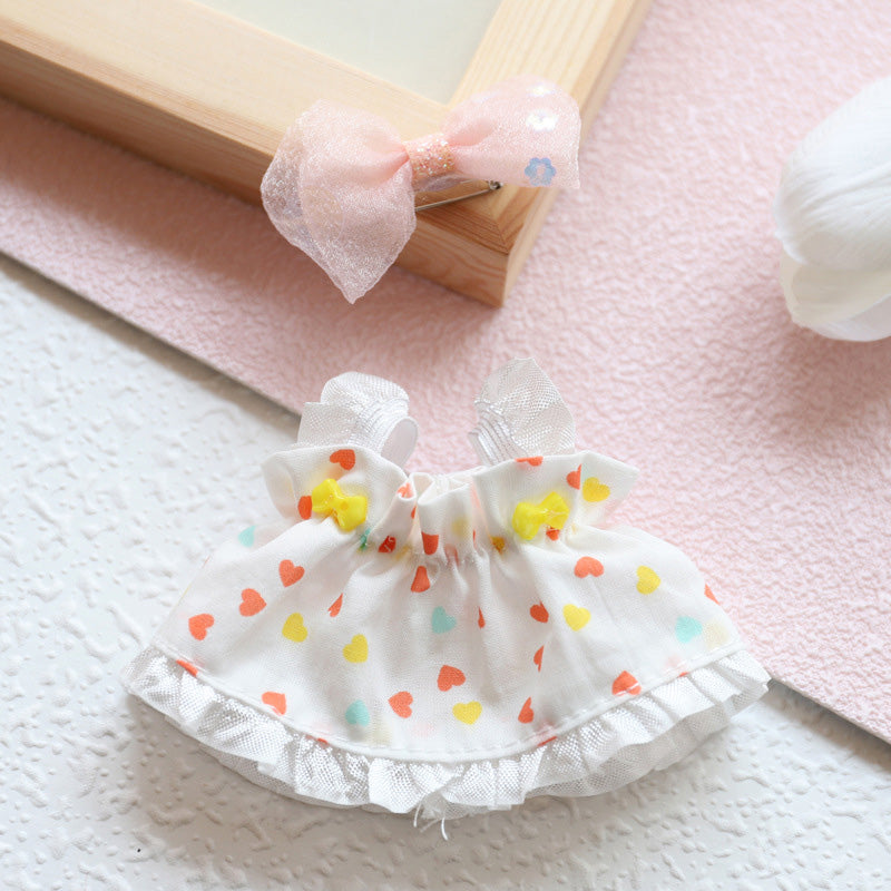 Designed for Labubu Clothes, Adorable Chic Dress Set for 17cm Labubu Dolls, Doll Clothes for Labubu Accessories (NO Doll)