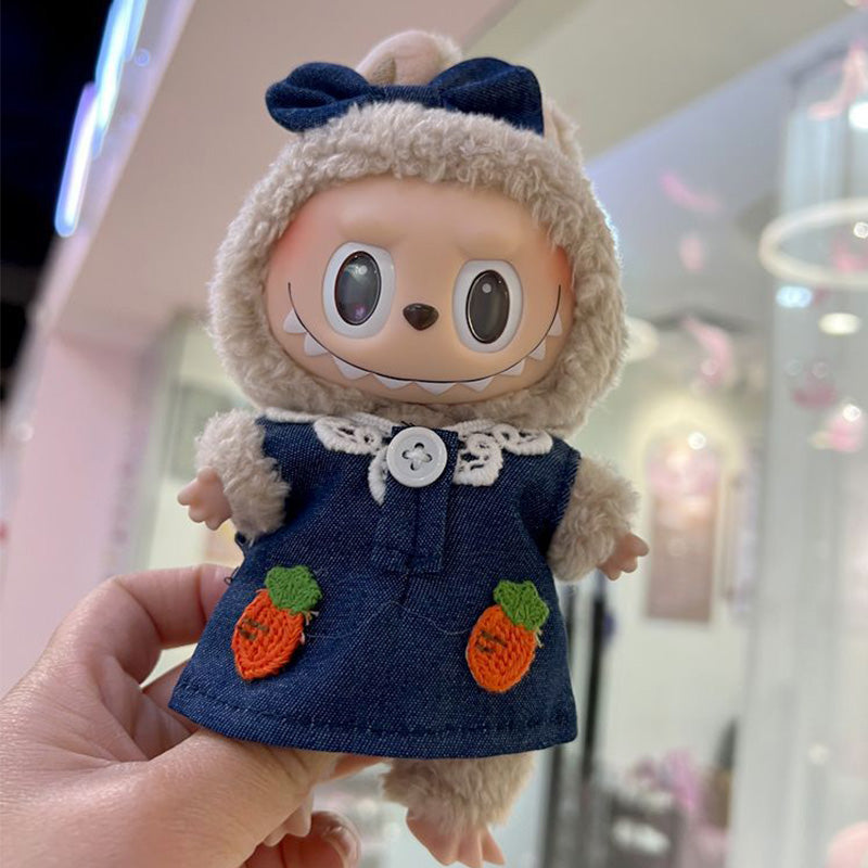 Doll Clothes Luxury Chic Style Set for Labubu Dolls, High-End Fashion 17cm Dolls Accessories Premium with Labubu, Outfit Accessories No Doll
