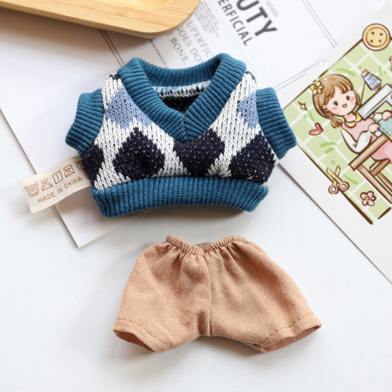 Doll Clothes Luxury Chic Style Set for Labubu Dolls, High-End Fashion 17cm Dolls Accessories Premium with Labubu, Outfit Accessories No Doll